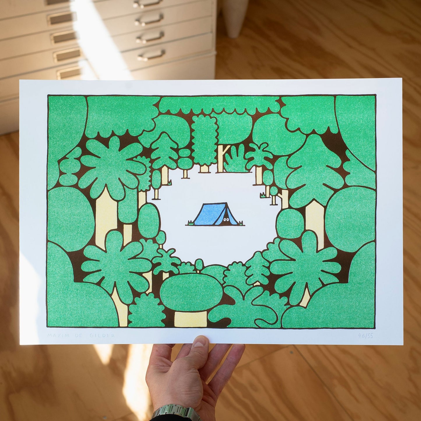 Tent - Riso print