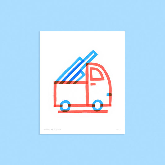 Car - Gouache painting