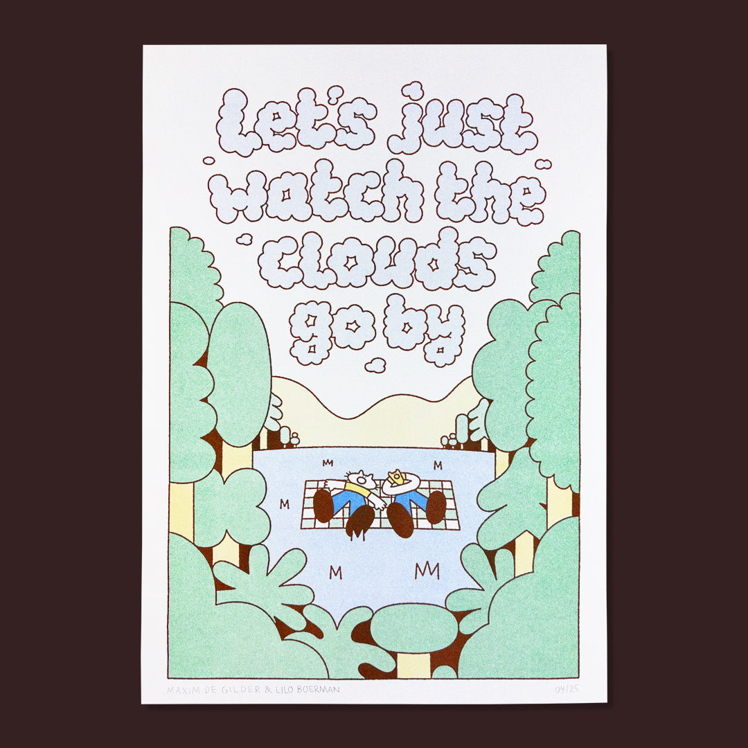 Clouds - Riso print