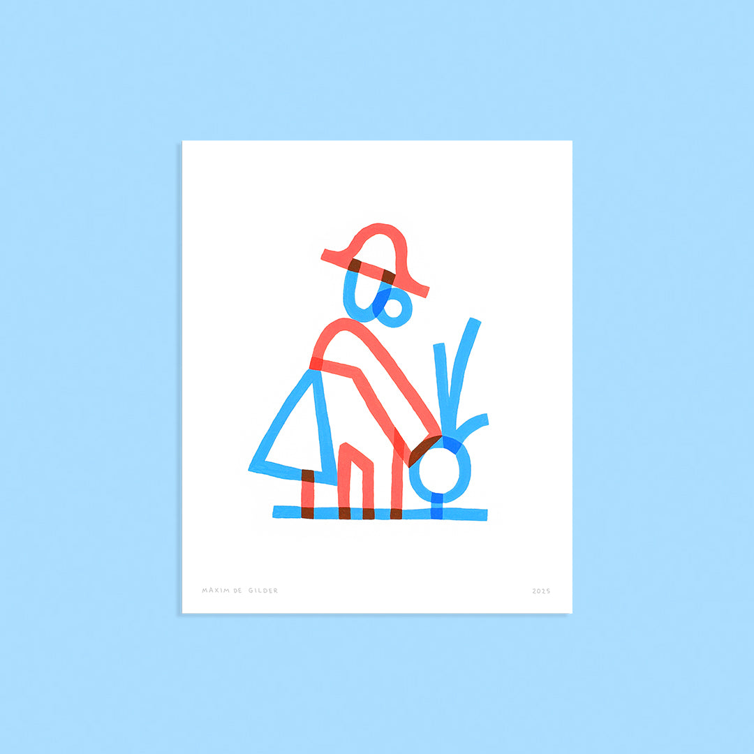 Ricefield - Gouache painting