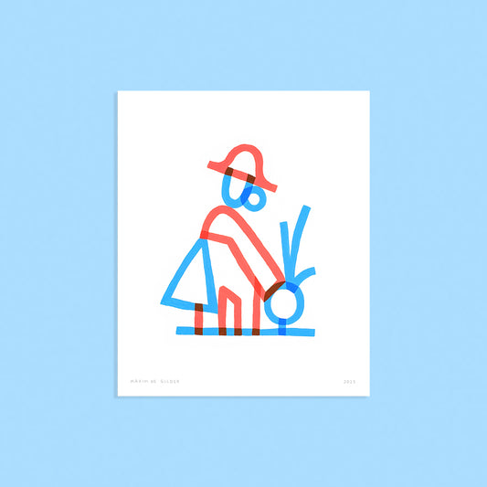 Ricefield - Gouache painting