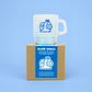 Slow Mornings - blue mug