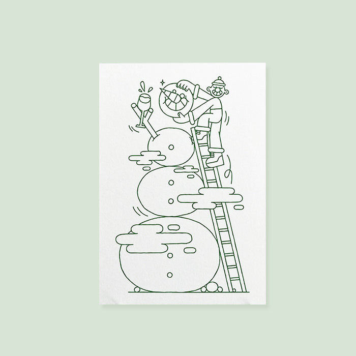 Snowman - cards, 3 pcs.