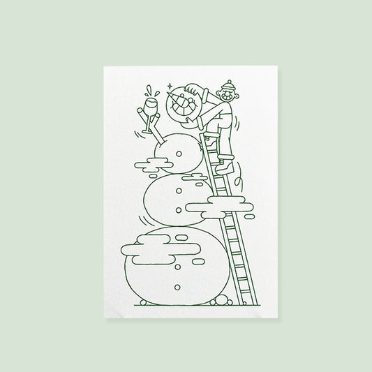 Snowman - cards, 3 pcs.